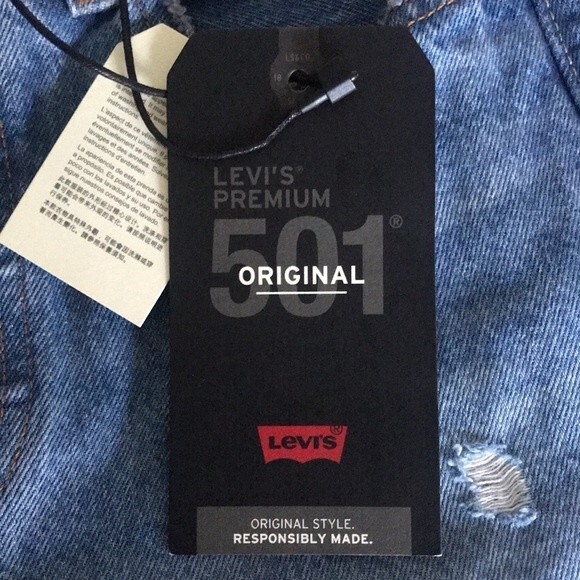 Levi’s 501 High Rise Straight Leg Jeans 24x30 NWT - Picture 8 of 16